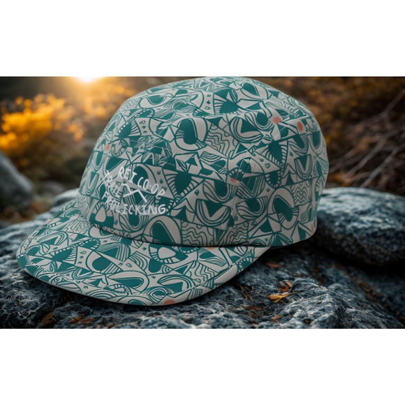 REI Co-op Trail Frolicking Cap Green AOP All Over Print Polyester Hat NWOT - Picture 1 of 7